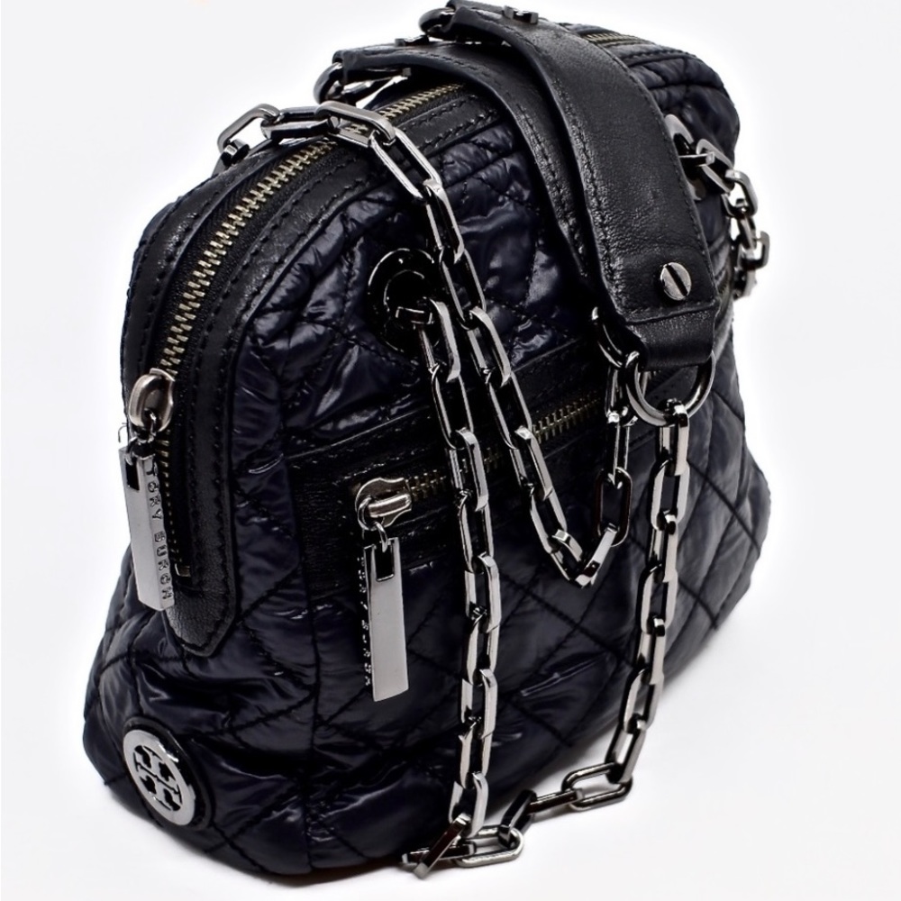 COPY - TORY BURCH~black quilted cocoon & leather~CHAIN SHOULDER CROSSBODY BAG